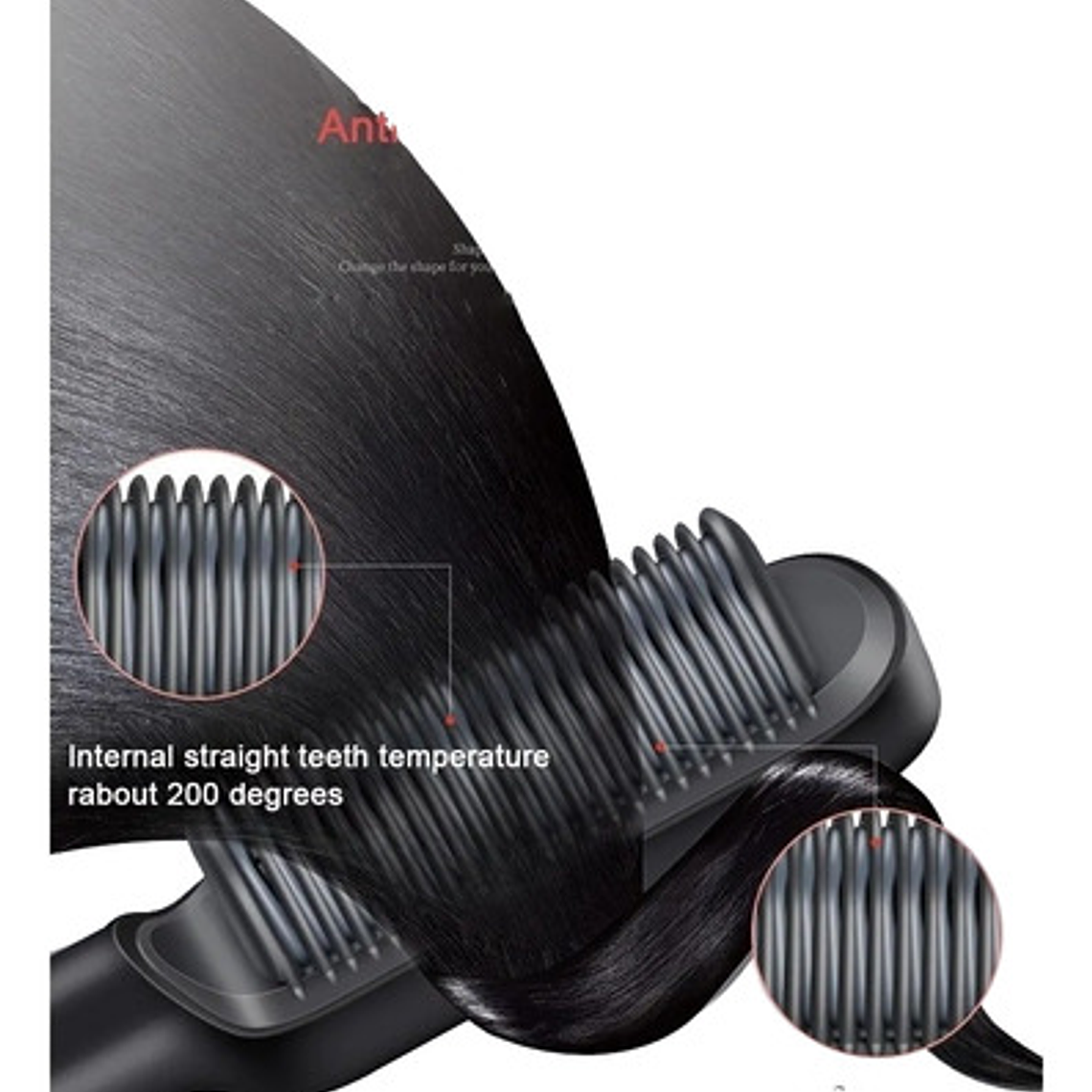 Plancha Cepillo Alisador Pelo Eléctrico / Waoscl 8