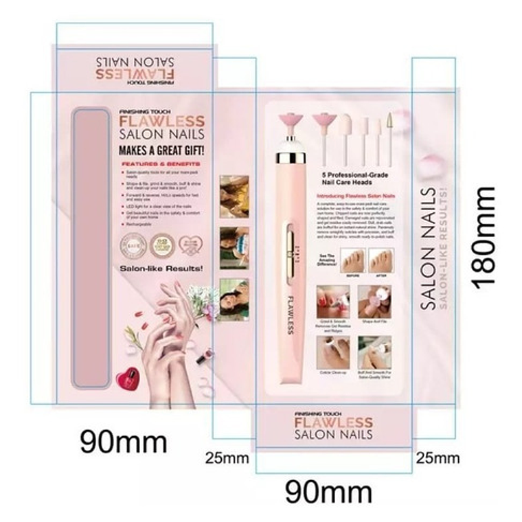 Torno Set Decoración Uñas Inalámbrico Manicure Pedicure  2