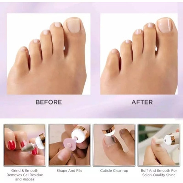 Torno Set Decoración Uñas Inalámbrico Manicure Pedicure  5