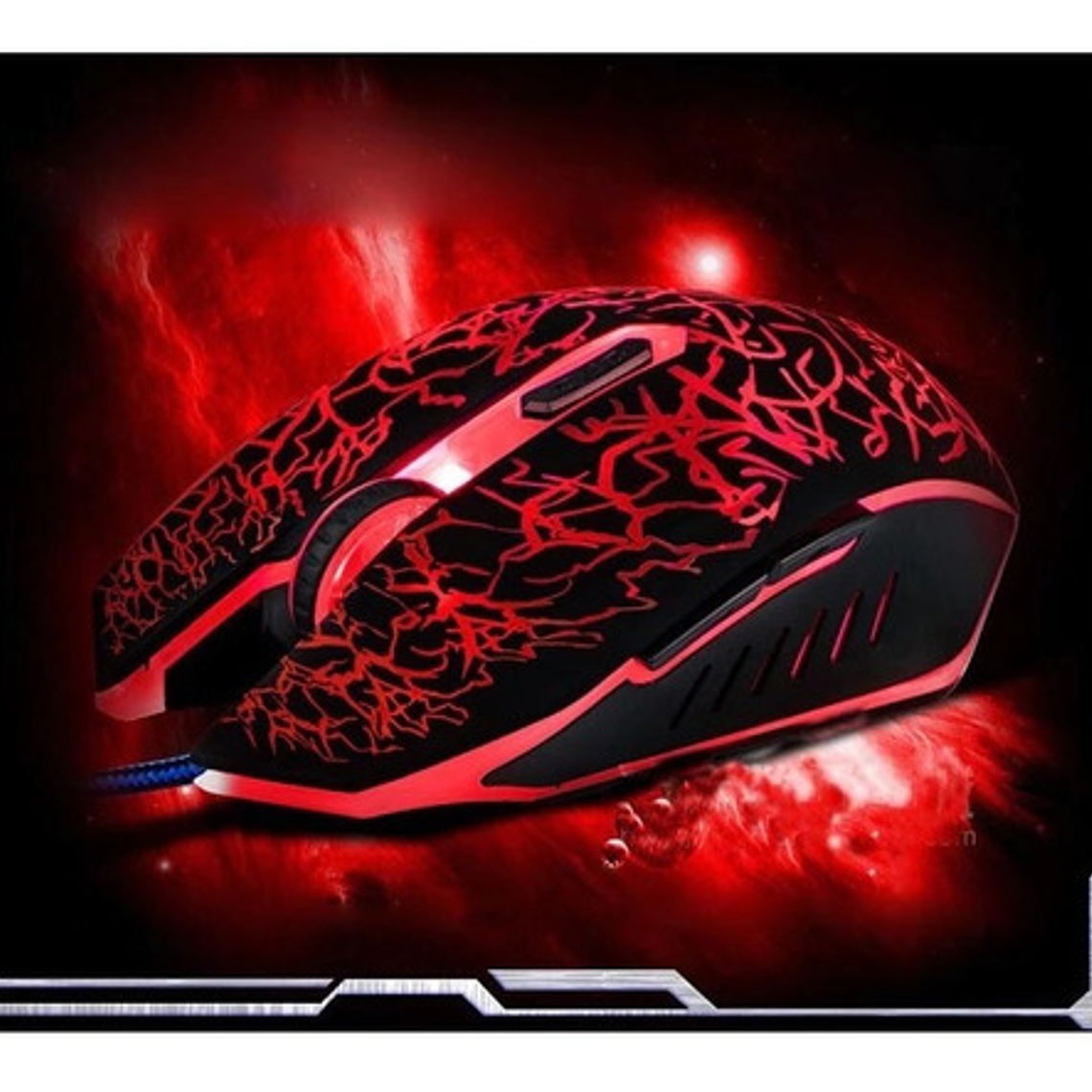 Mouse Gamer De Juego Inalámbrico Recargable Free Wolf X8 Black 3