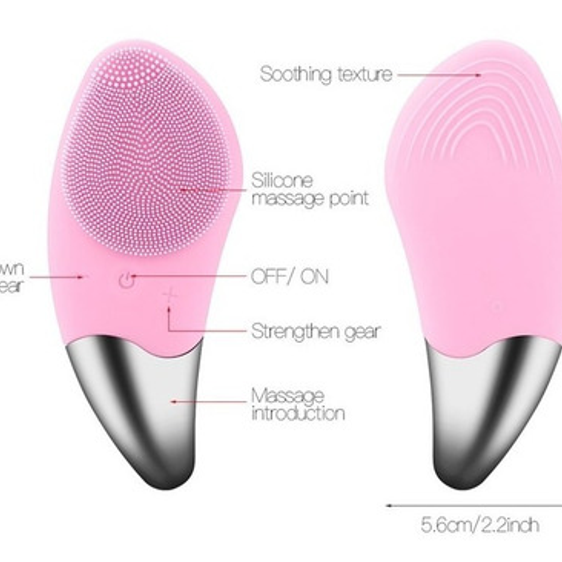 Limpiador Facial Eléctrico Masajeador Exfoliante / Waoscl 4