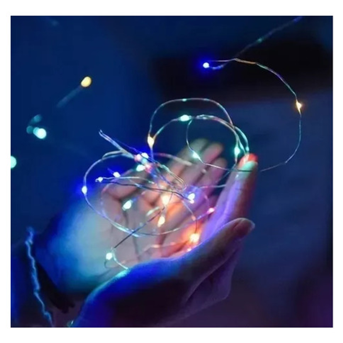 Pack 6 Luces Hada Alambre 2 Mts Corcho Micro Led 15