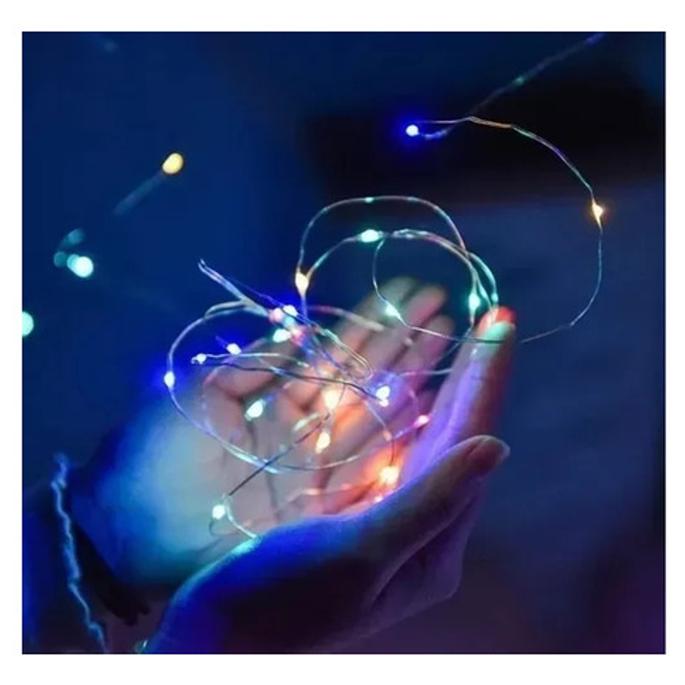 Pack 6 Luces Hada Alambre 2 Mts Corcho Micro Led 15