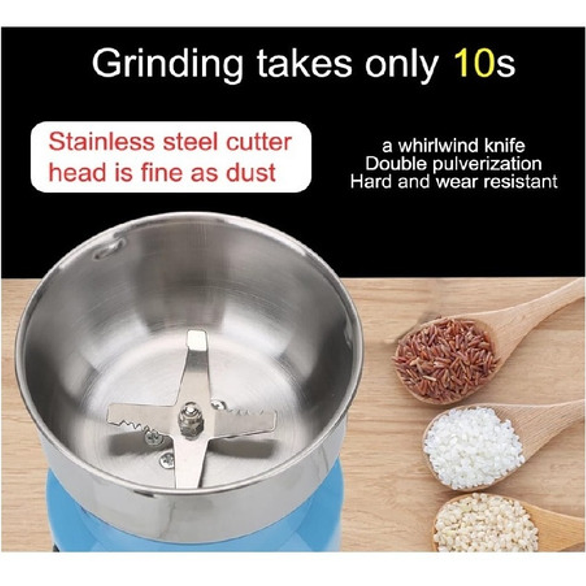 Moledor Molinillo Electrico De Café Granos Y Semillas 2