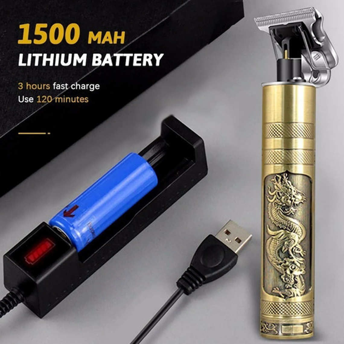 Maquina Cortar Cabello Barba Recargable Inalámbrica / Waoscl 9