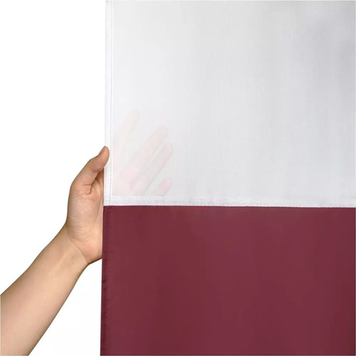 Cortina De Baño Impermeable Burdeo Sanitary Ware's Window Con 12 Ganchos Liso 3