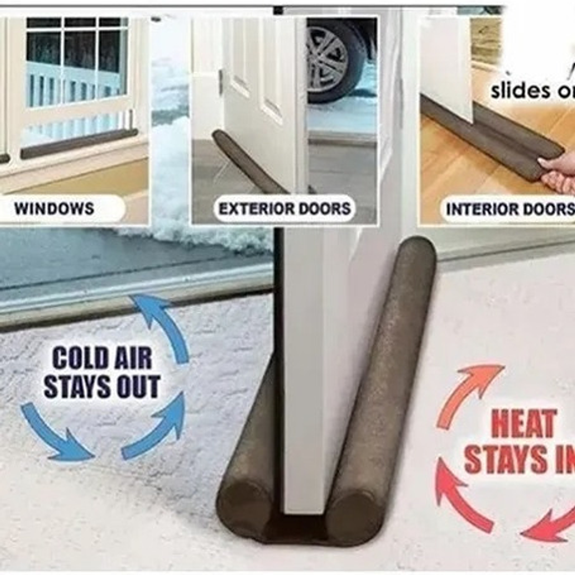 Aislante Frió Y Polvo Para Puertas Y Ventanas 6