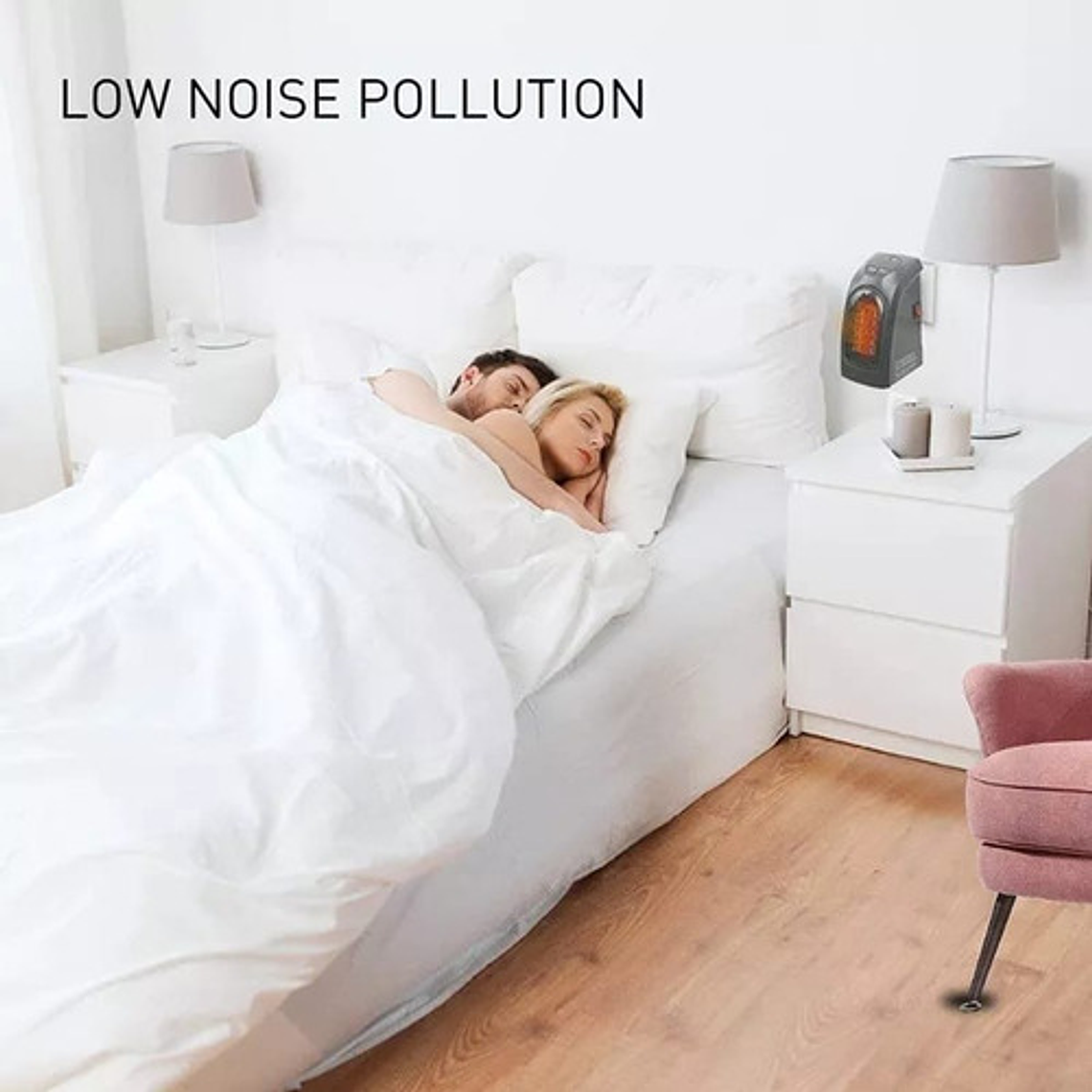 Calefactor Cerámico Handy Heater 400w Eléctrico Pared Negro Termostato 2