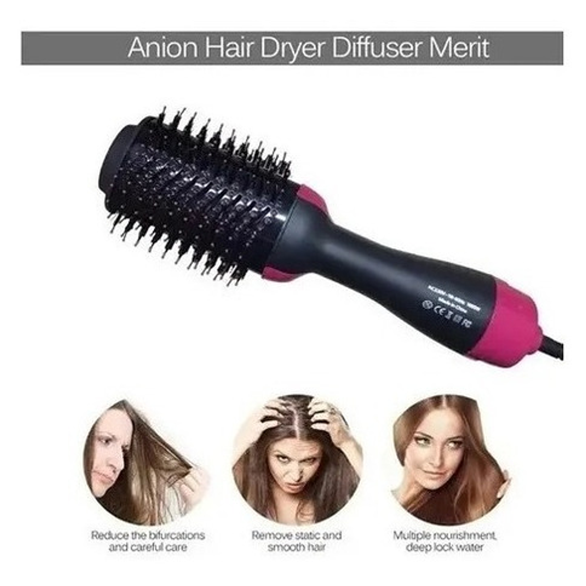 Cepillo Cabello Electrico Cepillo Secador Peine 2 En 1 5