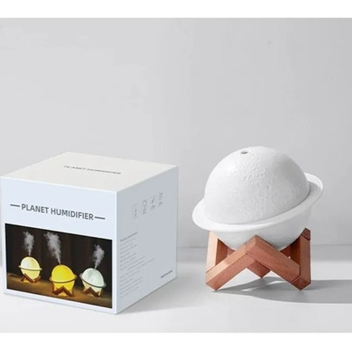 Humidificador Aire Difusor Lámpara Saturno 3 Colores 4