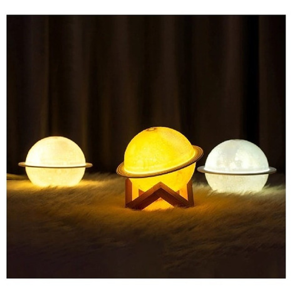 Humidificador Aire Difusor Lámpara Saturno 3 Colores 5