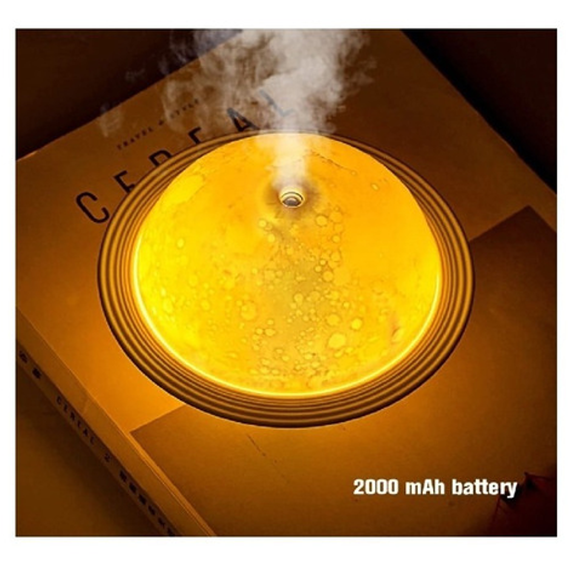 Humidificador Aire Difusor Lámpara Saturno 3 Colores 6