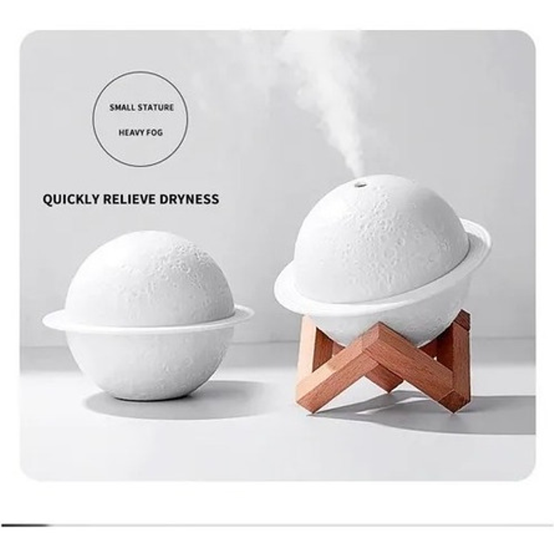 Humidificador Aire Difusor Lámpara Saturno 3 Colores 7