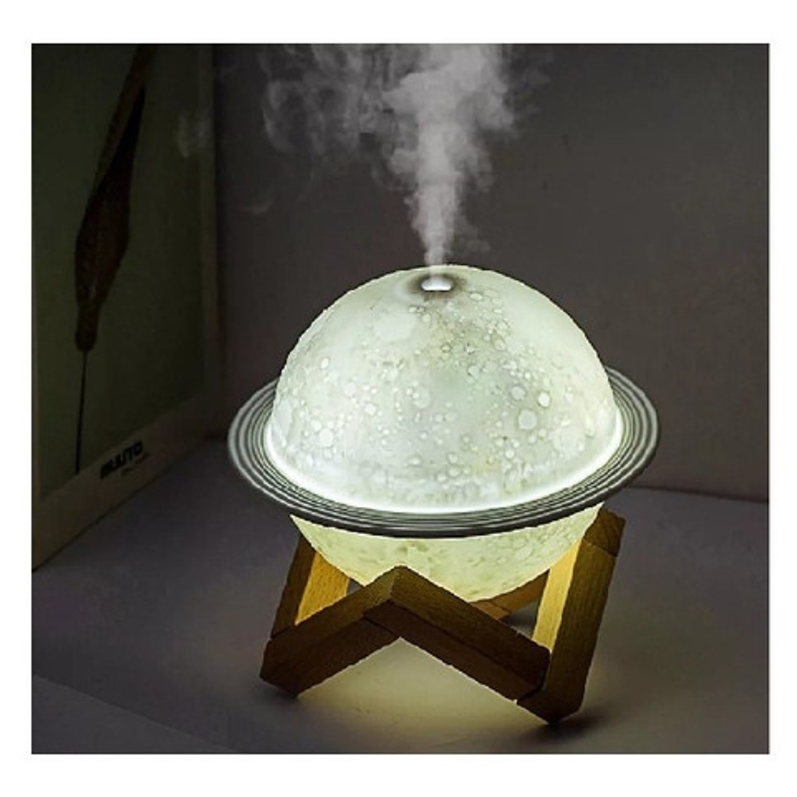 Humidificador Aire Difusor Lámpara Saturno 3 Colores 8