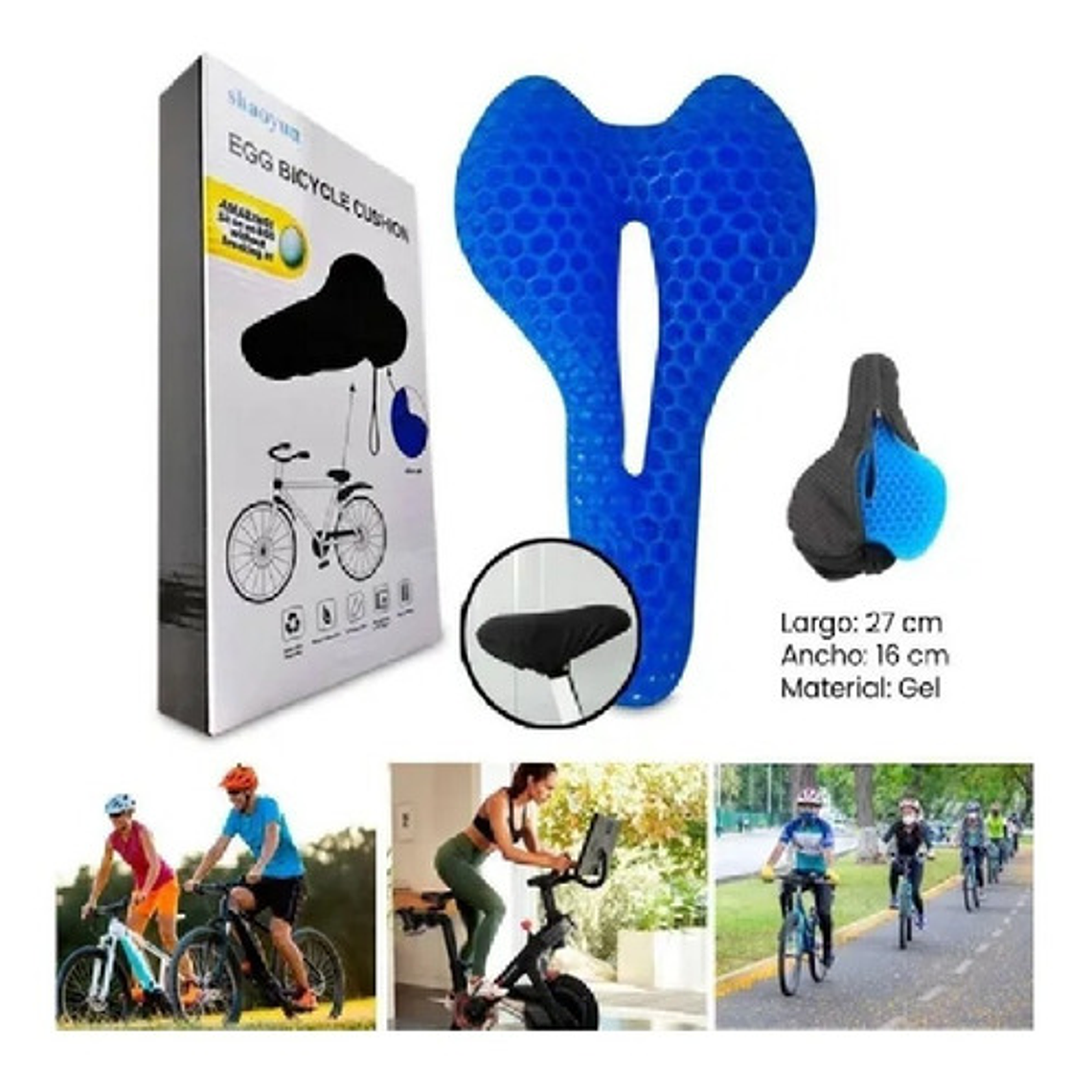 Cobertor Cubre Asiento Acolchado De Gel Bicicleta 2