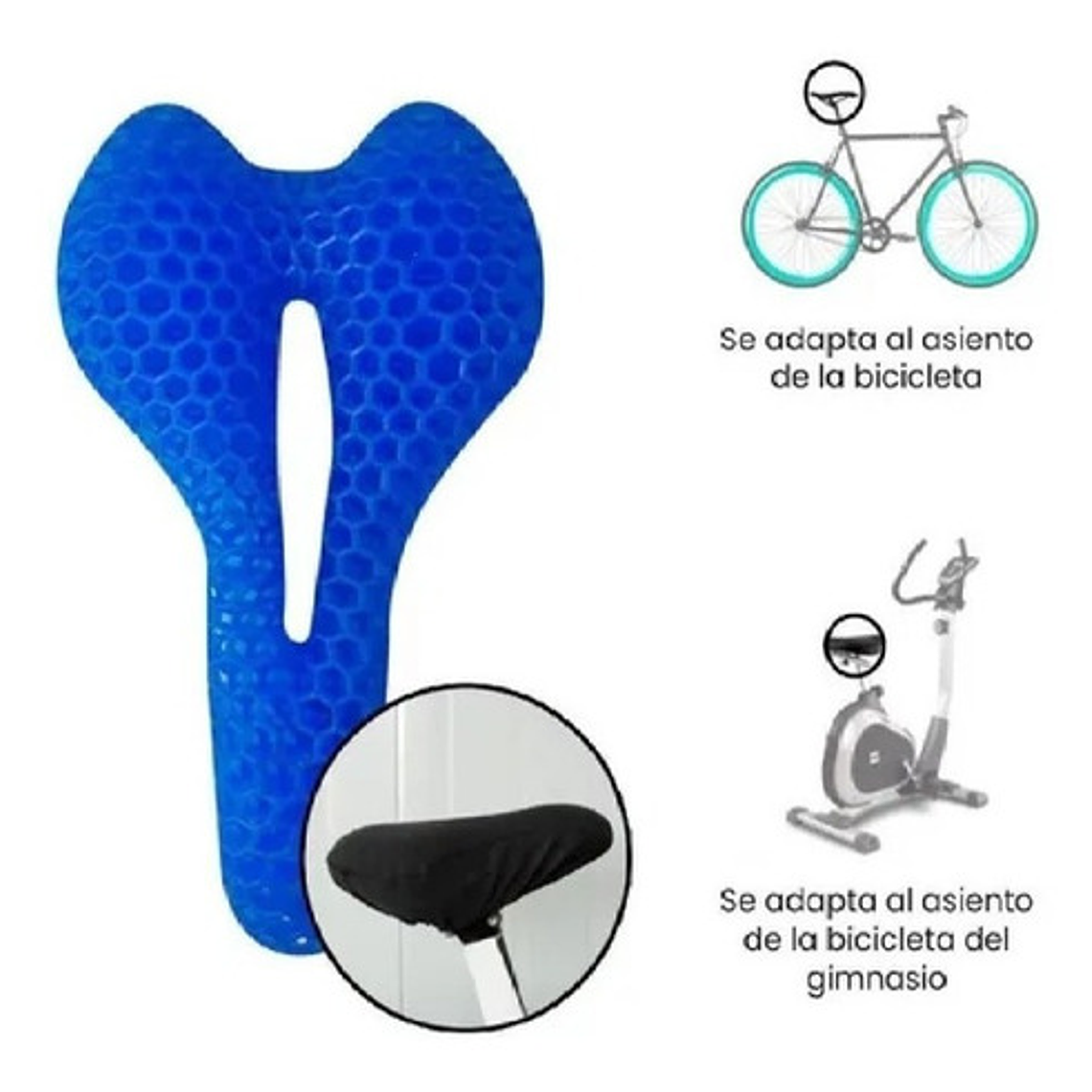 Cobertor Cubre Asiento Acolchado De Gel Bicicleta 7