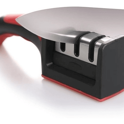 Afilador De Cuchillos Tijeras De 3 Filos De Acero Inoxidable