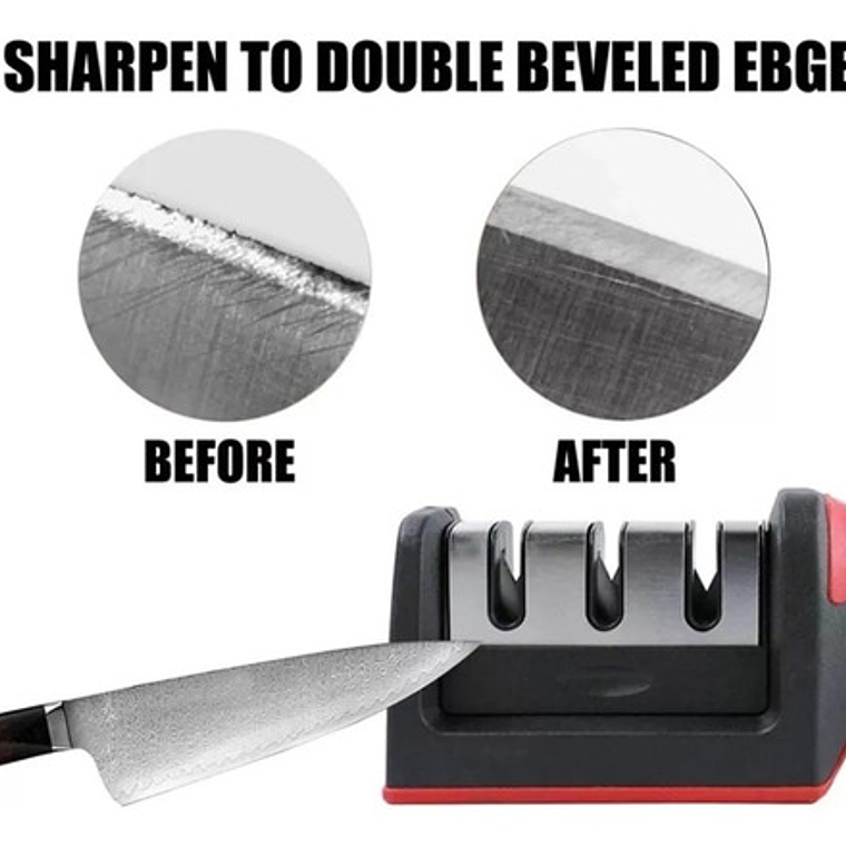 Afilador De Cuchillos Tijeras De 3 Filos De Acero Inoxidable 8