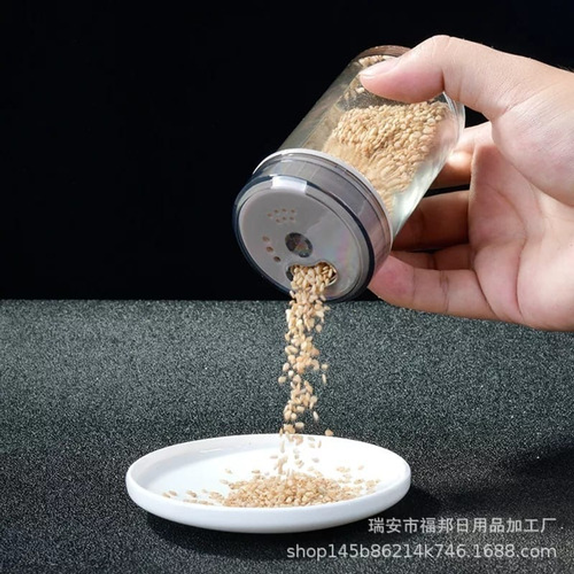 Set 6 Especieros Elegante Vidrio Cocina Giratorio 360  6