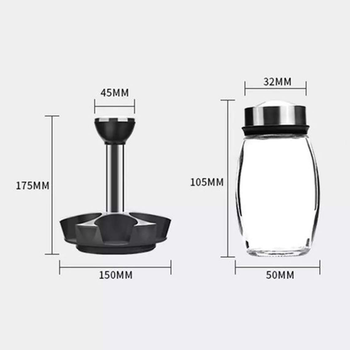 Set 6 Especieros Elegante Vidrio Cocina Giratorio 360  14