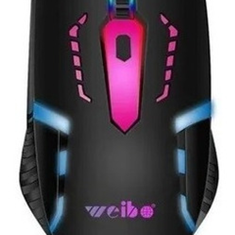 Mouse Gamer Weibo M-39 3200 Dpi 6 Botones Con Luces Usb Para Juegos 3
