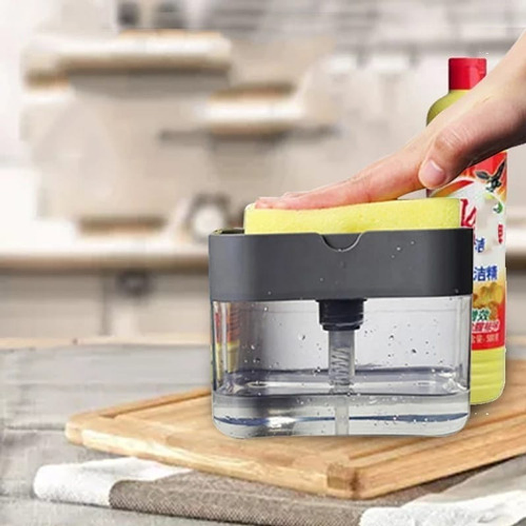 Dispensador Manual Jabón Líquido Cocina Importadora Waos Color Gris 300 Ml 4