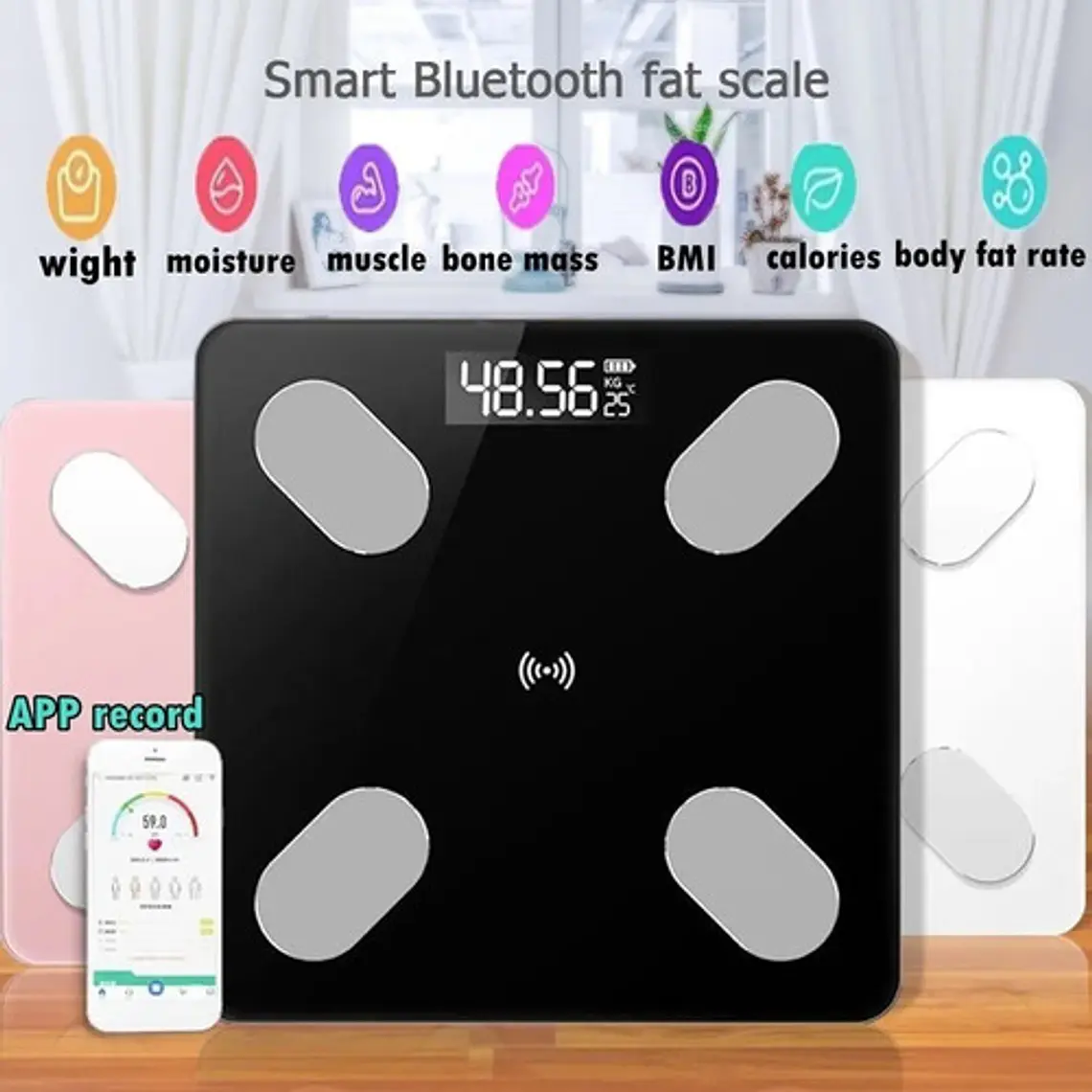 Pesa Baño Bluetooth Inteligente color  3
