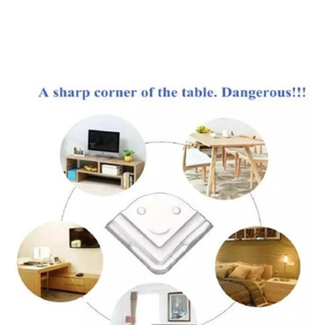 Pack 4 Protectores Esquineros Silicona Mesa Mueble Seguridad 8
