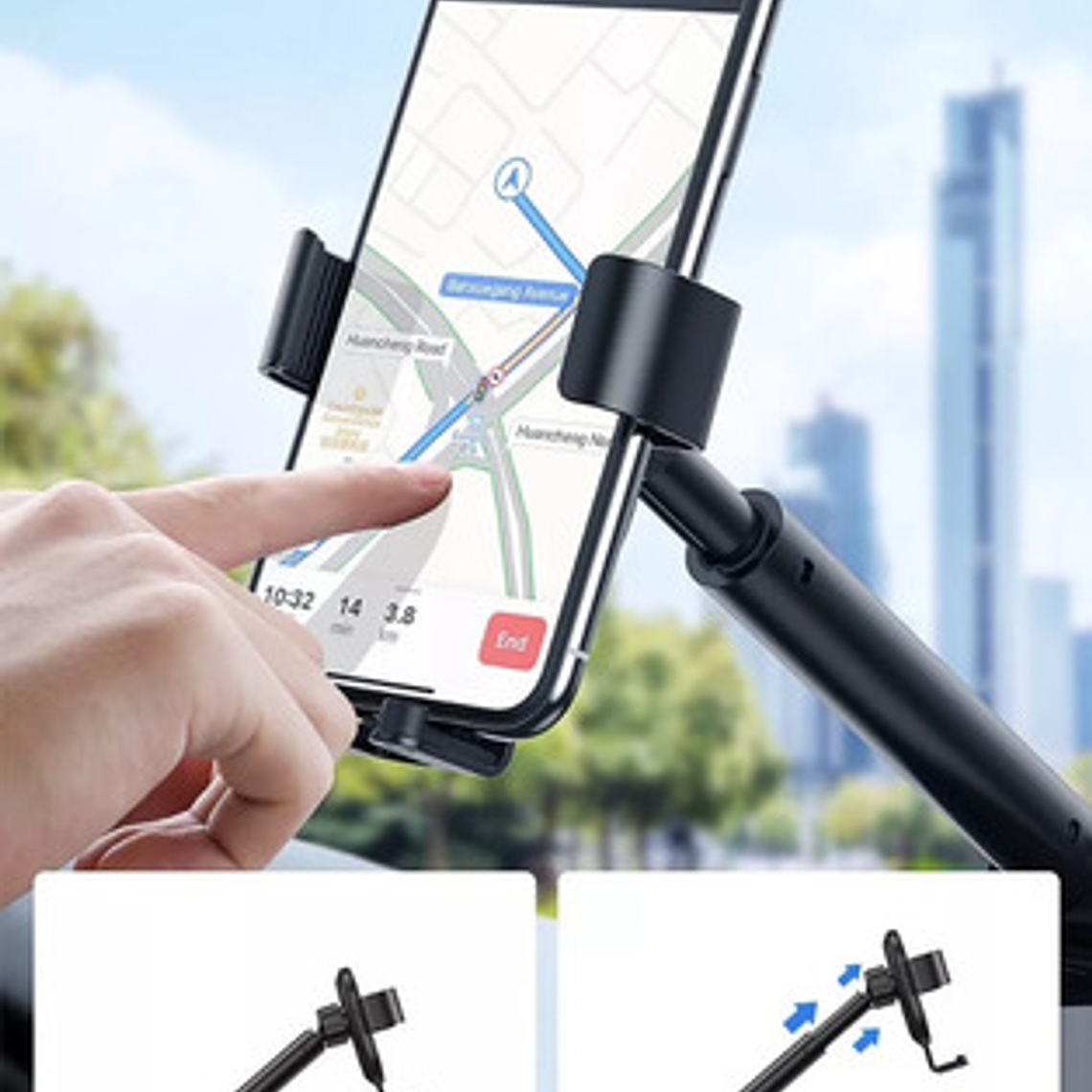 Soporte Celular Auto Ventosa Tablero Parabrisas 6