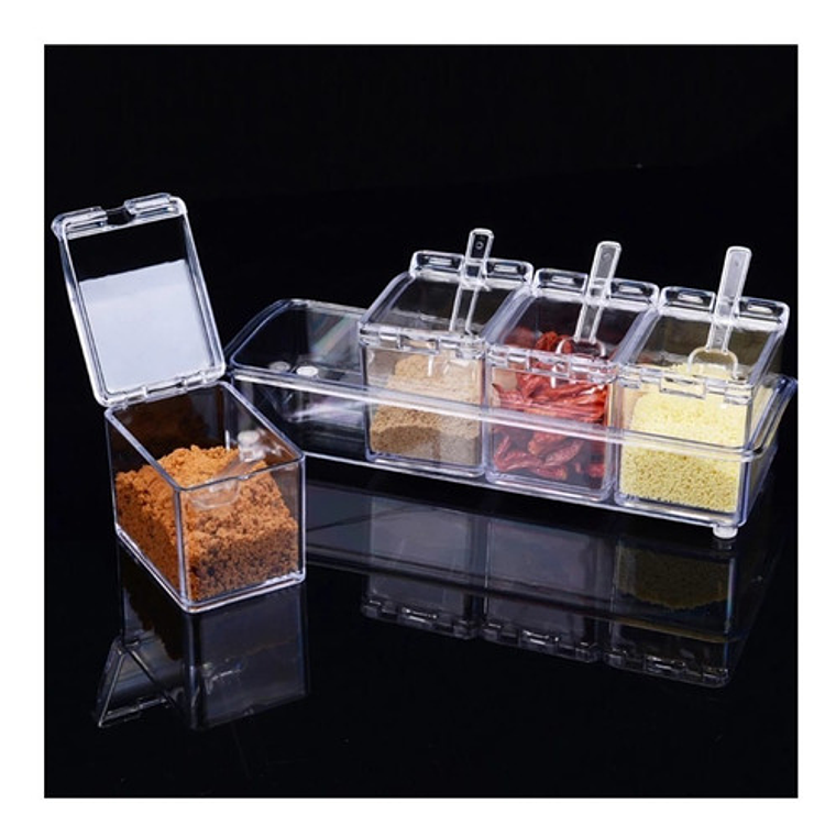Especieros Frascos Condimentos Cocina/ Smart Business Color Transparente 3