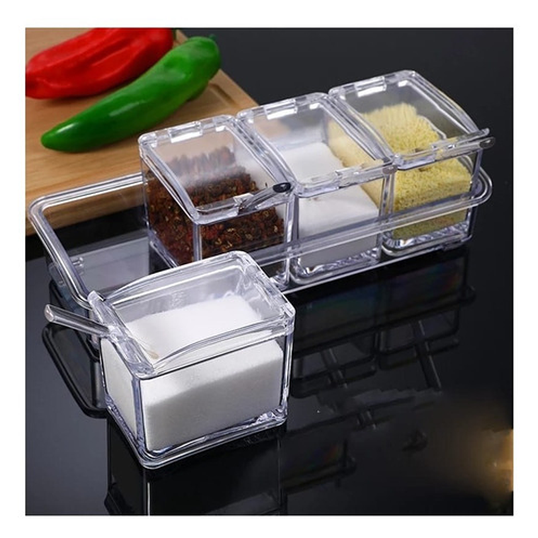 Especieros Frascos Condimentos Cocina/ Smart Business Color Transparente 4