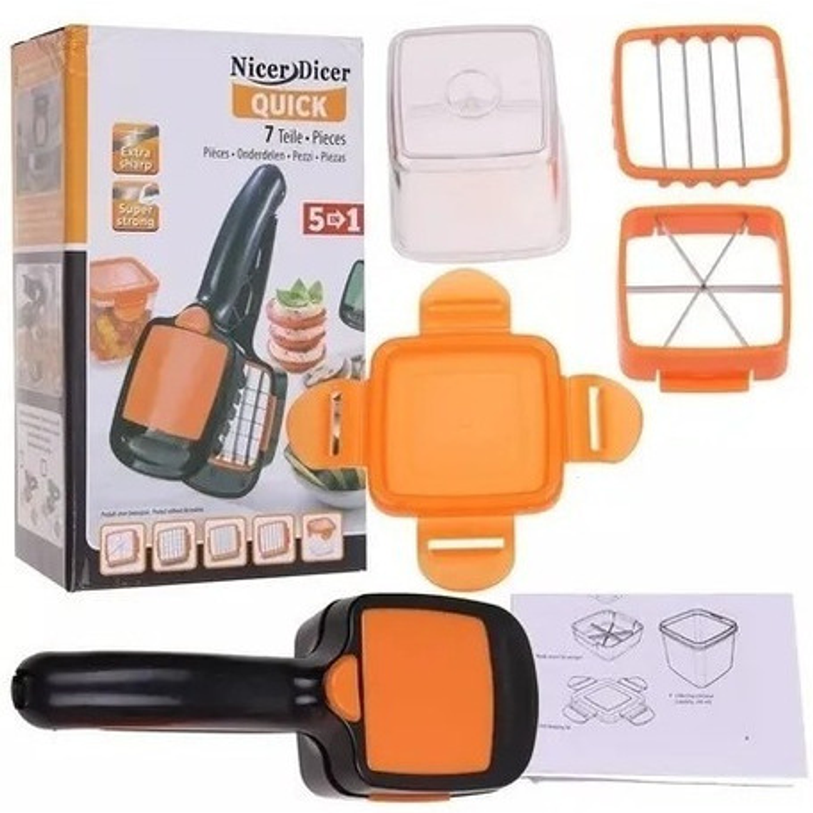 Cortador Verduras Multiuso Orange Nice Dicer Quick  3