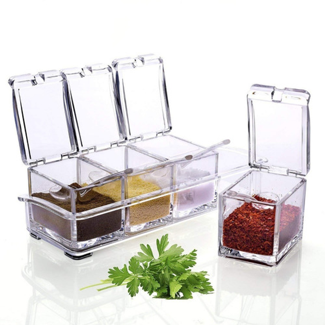 Especieros Frascos Condimentos Cocina/ Smart Business Color Transparente 3