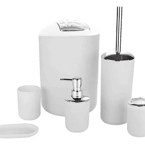 Juego De Baño 6 Accesorios Elegante Colores