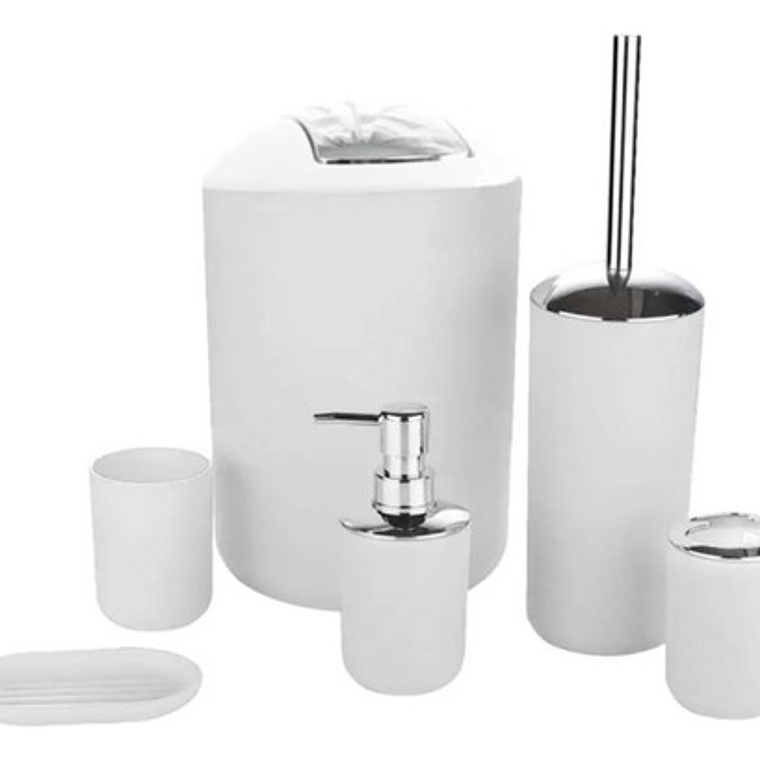 Juego De Baño 6 Accesorios Elegante Colores 1