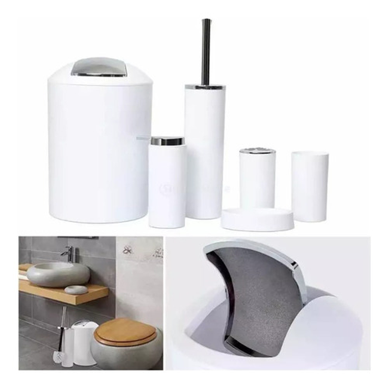 Juego De Baño 6 Accesorios Elegante Colores 2