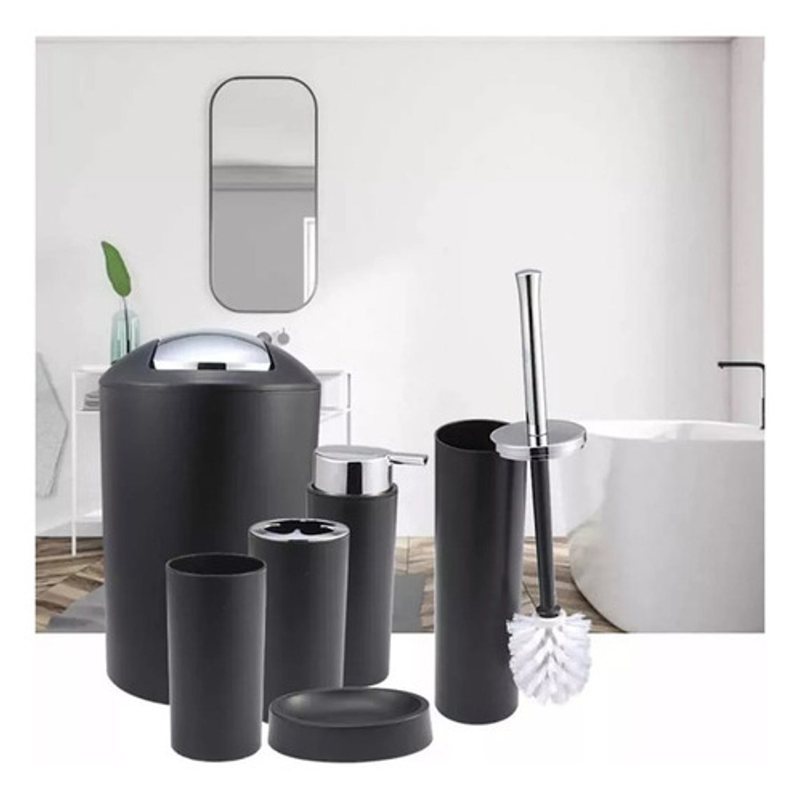 Juego De Baño 6 Accesorios Elegante Colores 11