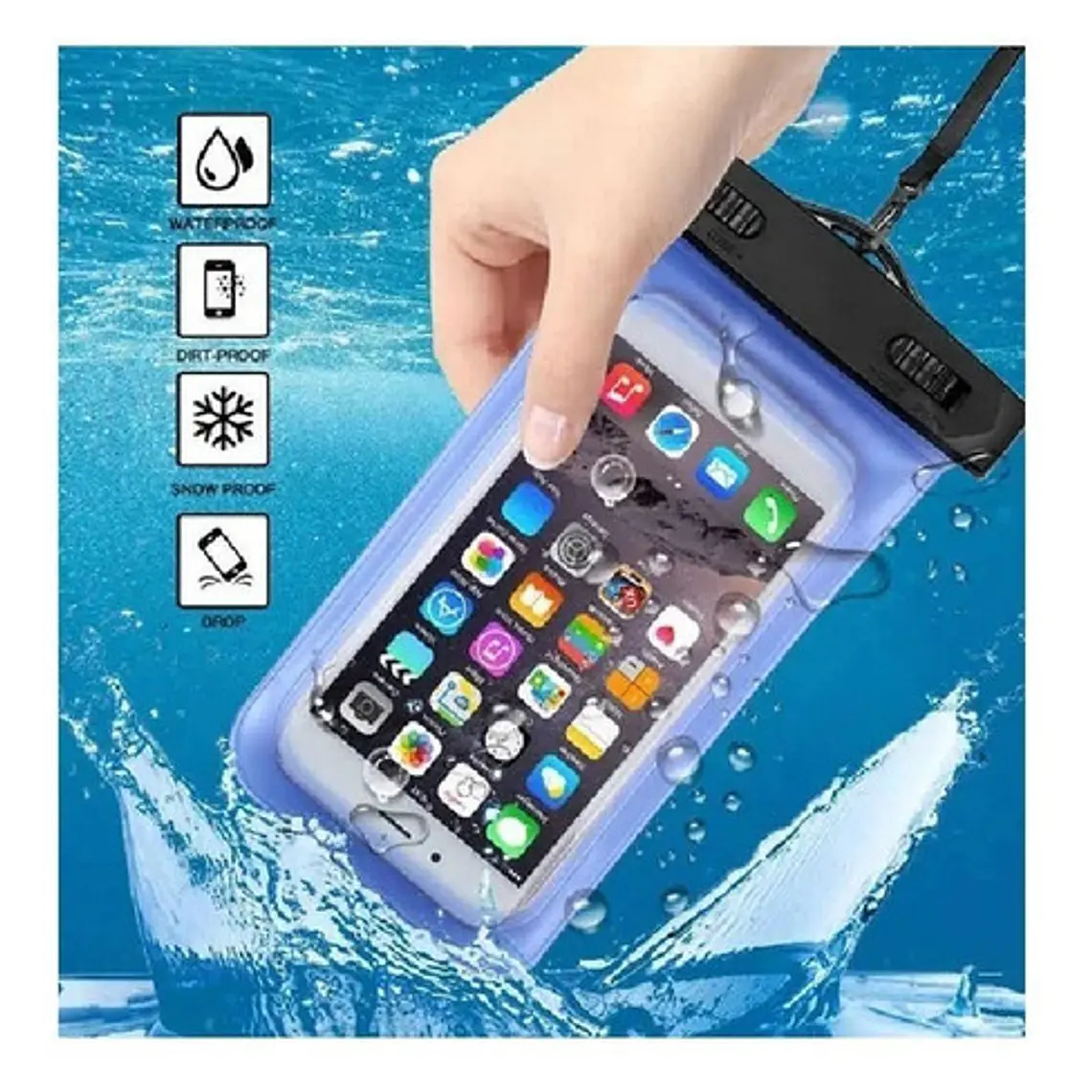 Funda Impermeable Sumergible Celular Prueba Agua Universal 13