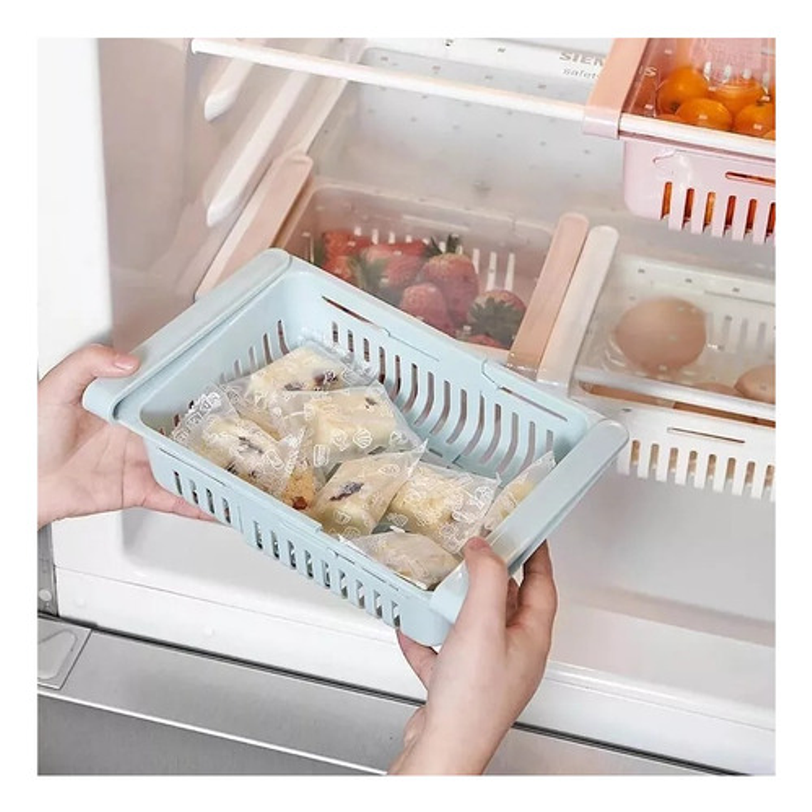 Pack 4 Organizador Refrigerador Gavetas Extensible  4