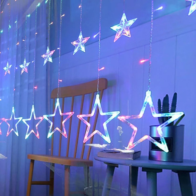 Luces Navidad Guirnalda Cascada Estrella 3m 7005 12