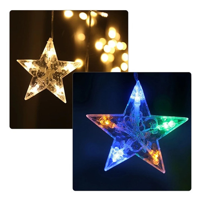 Luces Navidad Guirnalda Cascada Estrella 3m 7005 15