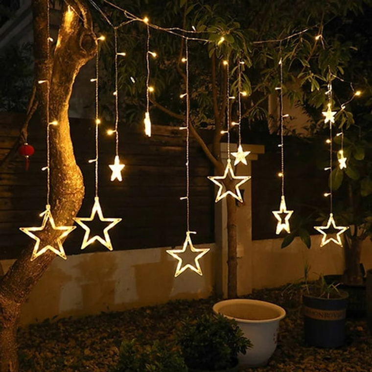 Luces Navidad Guirnalda Cascada Estrella 3m 7005 26