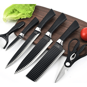 Set De 6 Cuchillos Juego Cuchillos Cocina 