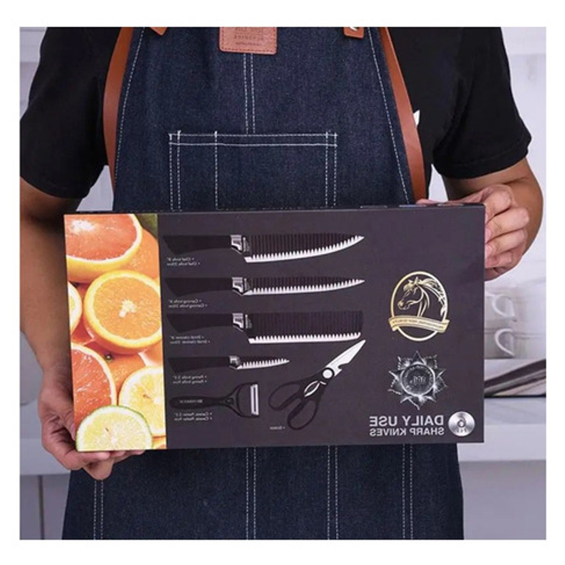 Set De 6 Cuchillos Juego Cuchillos Cocina  5