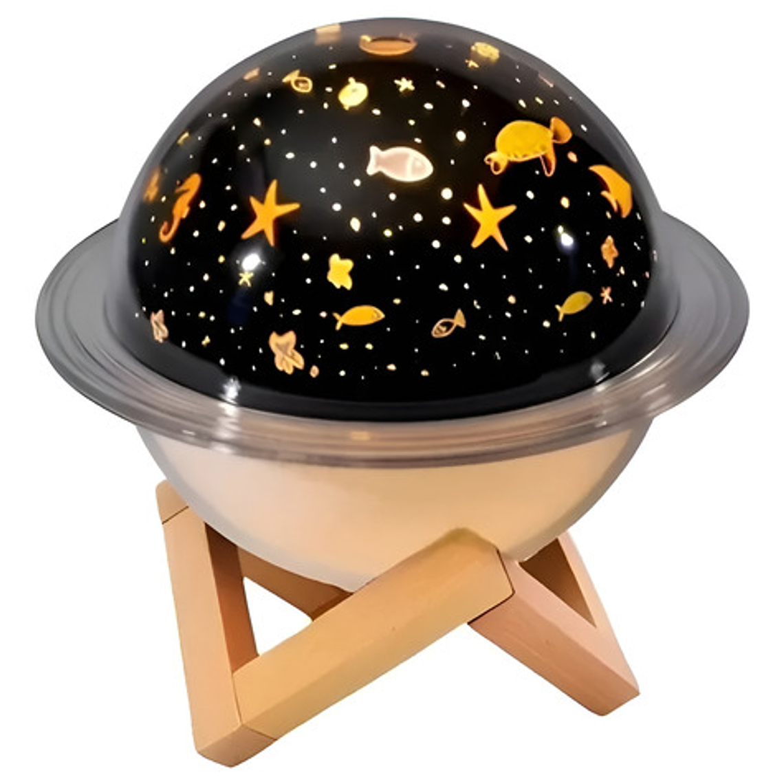 Humidificador Planeta Saturno Luz Difusor Aroma Color Blanco 1