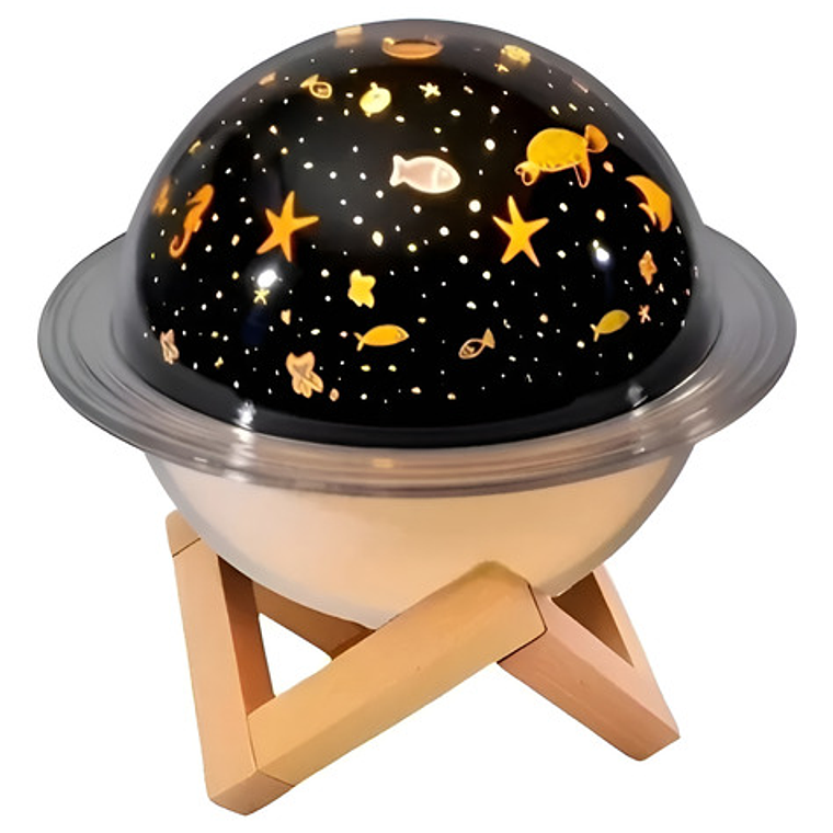 Humidificador Planeta Saturno Luz Difusor Aroma Color Blanco 1