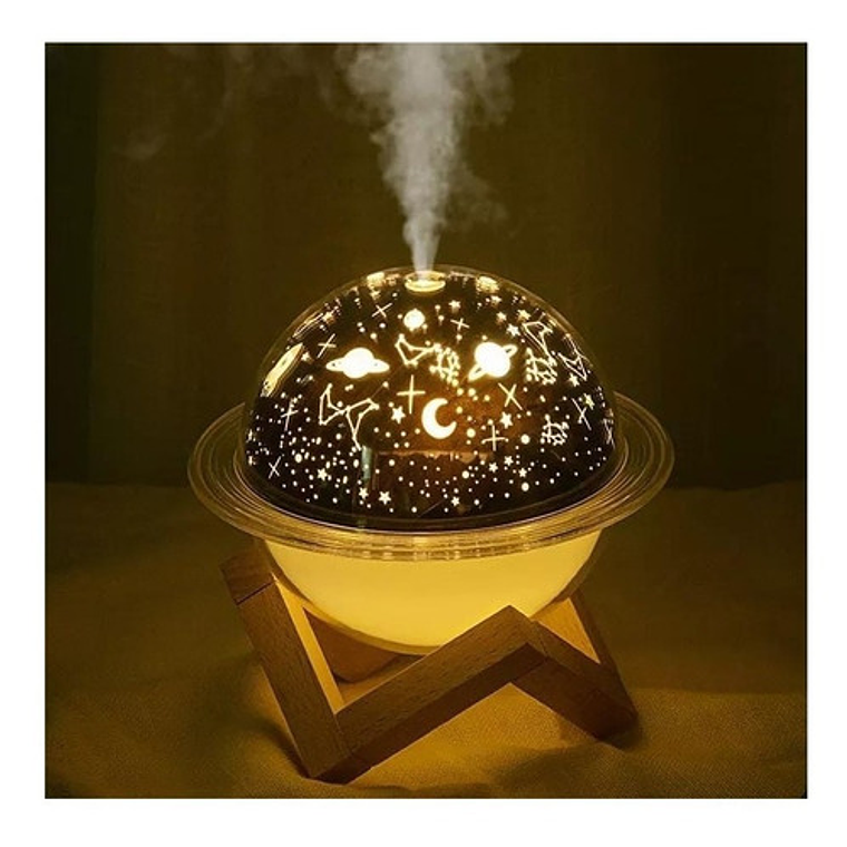 Humidificador Planeta Saturno Luz Difusor Aroma Color Blanco 2