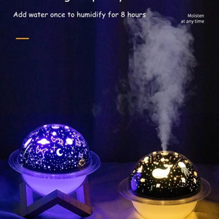 Humidificador Planeta Saturno Luz Difusor Aroma Color Blanco 4