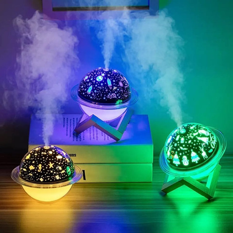 Humidificador Planeta Saturno Luz Difusor Aroma Color Blanco 7
