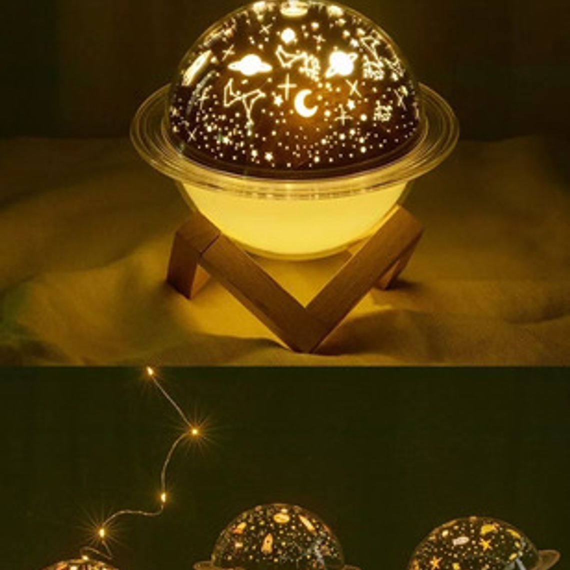 Humidificador Planeta Saturno Luz Difusor Aroma Color Blanco 9